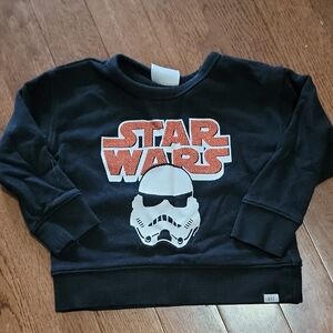 GAP Black Star Wars Sweatshirt with Stormtrooper Graphic